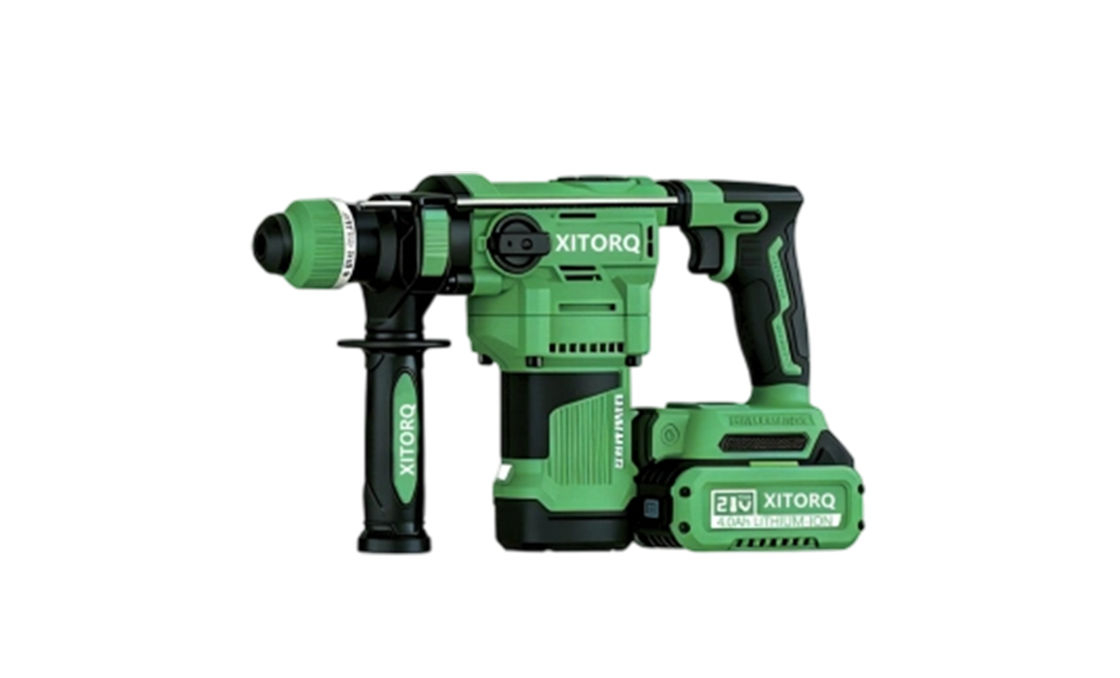 Martello perforatore senza spazzole ad alto magnetismo con ioni di litio XJ.728 21 V (per impieghi gravosi) - Energia d'impatto 2,8 J per materiali duri